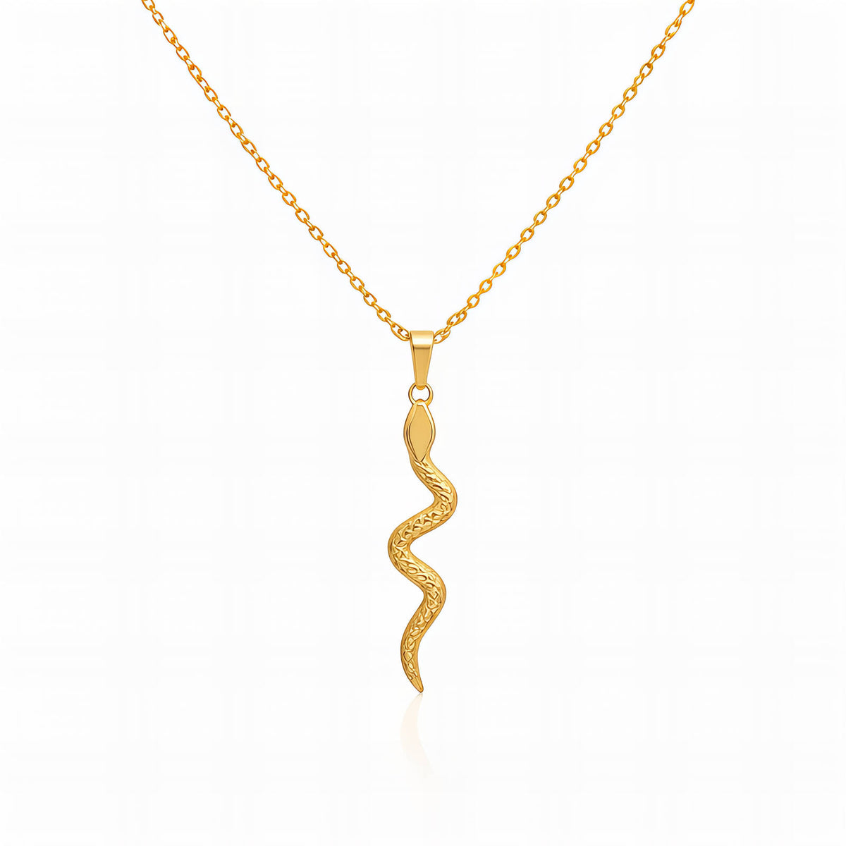 Позлатено колие Snake