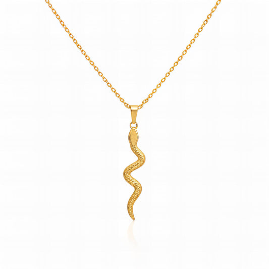 Позлатено колие Snake